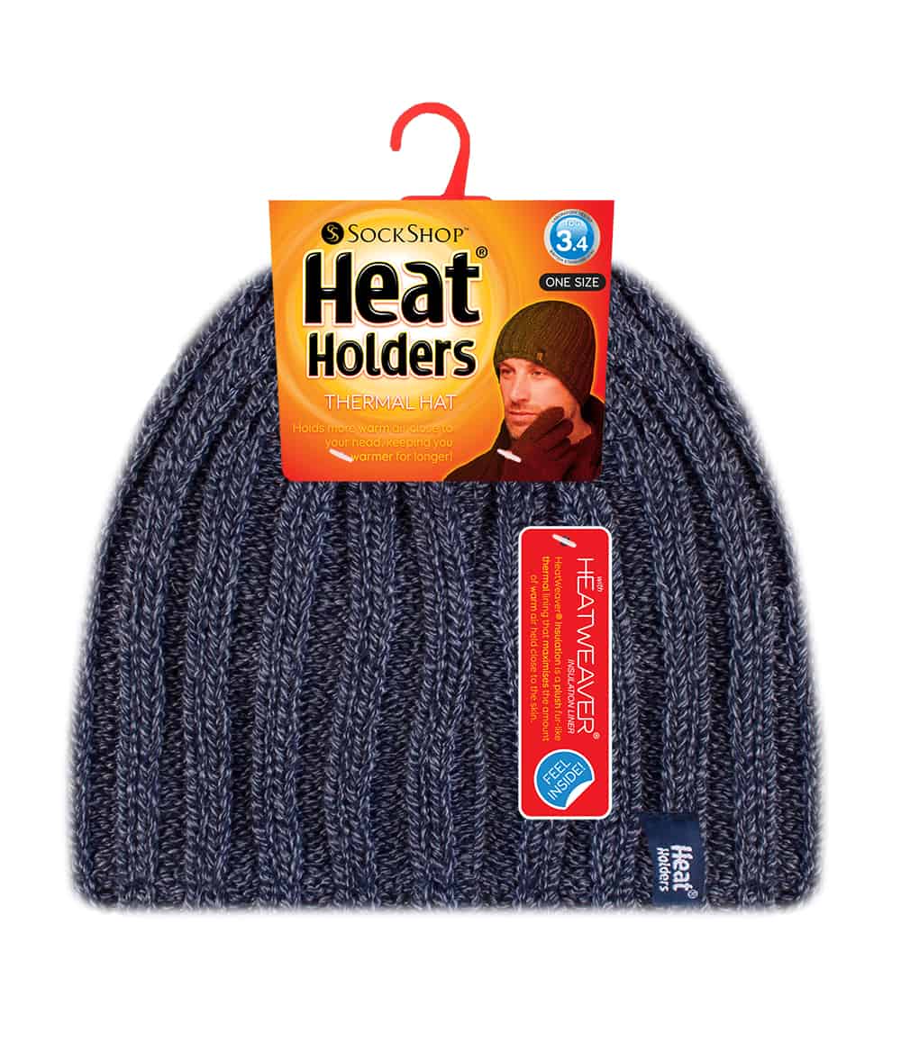 Heat Holders Fleecefodrad ribbad vintermössa för herrar – bild 2