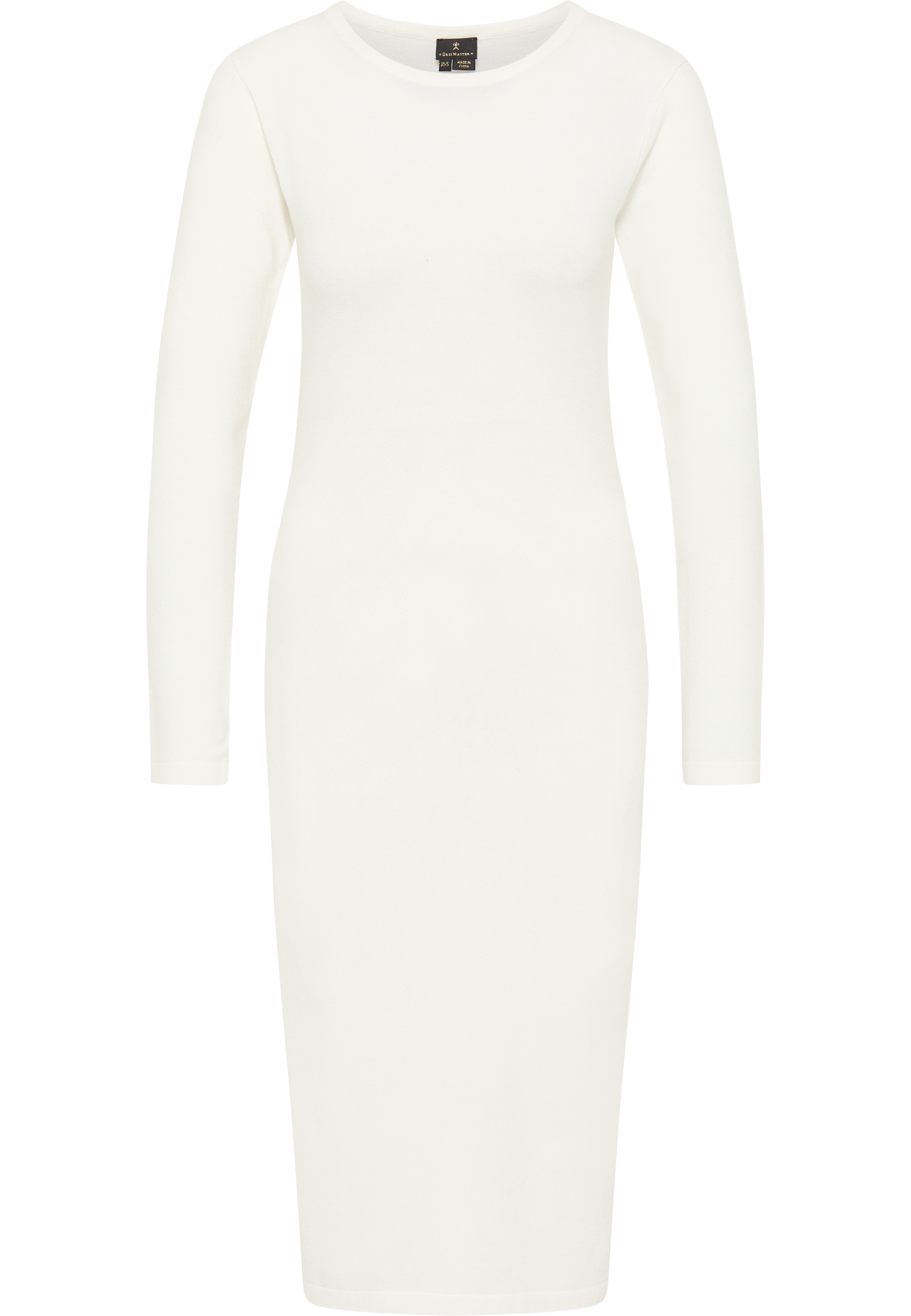 Thumbnail - Dreimaster Strickkleid Damen Wollweiss
