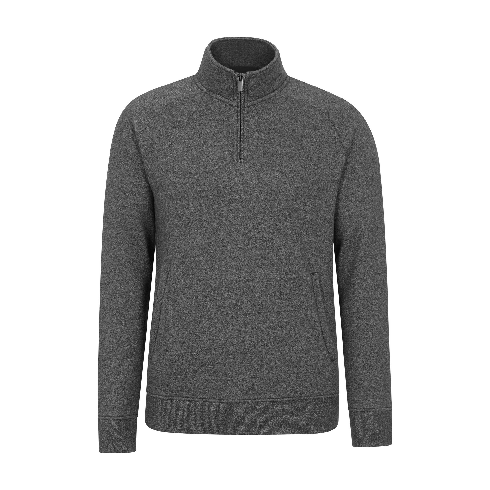 Thumbnail - Mountain Warehouse Herren-Pullover „Bamburgh“ mit halbem Reißverschluss (Anthrazit)
