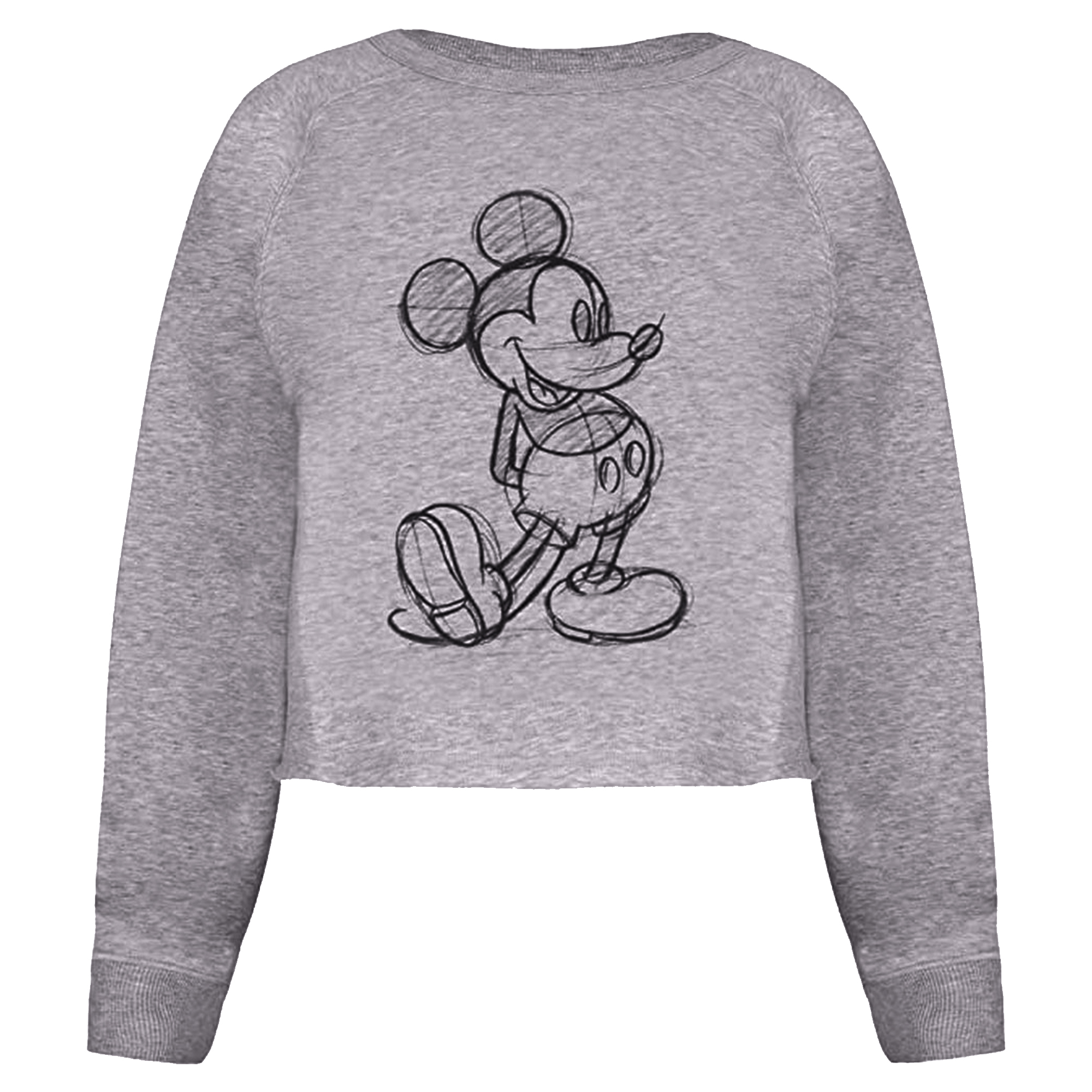 Thumbnail - Disney - Kurzes Sweatshirt für Damen (Grau)