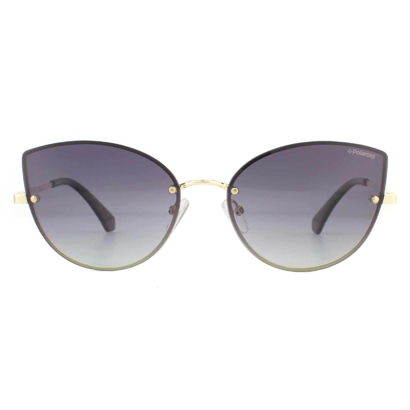 Thumbnail - Polaroid Cat Eye Womens Gold Violet Grey Gridient Polaris Lunettes de soleil