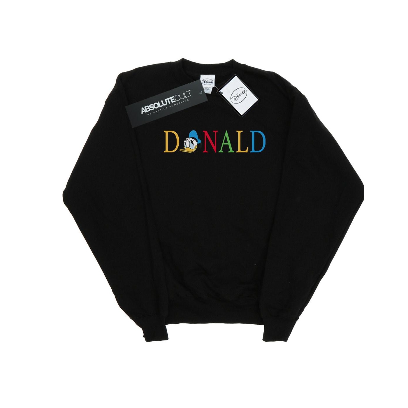 Thumbnail - Disney - "Donald Duck Letters" Sweatshirt für Herren (Schwarz)