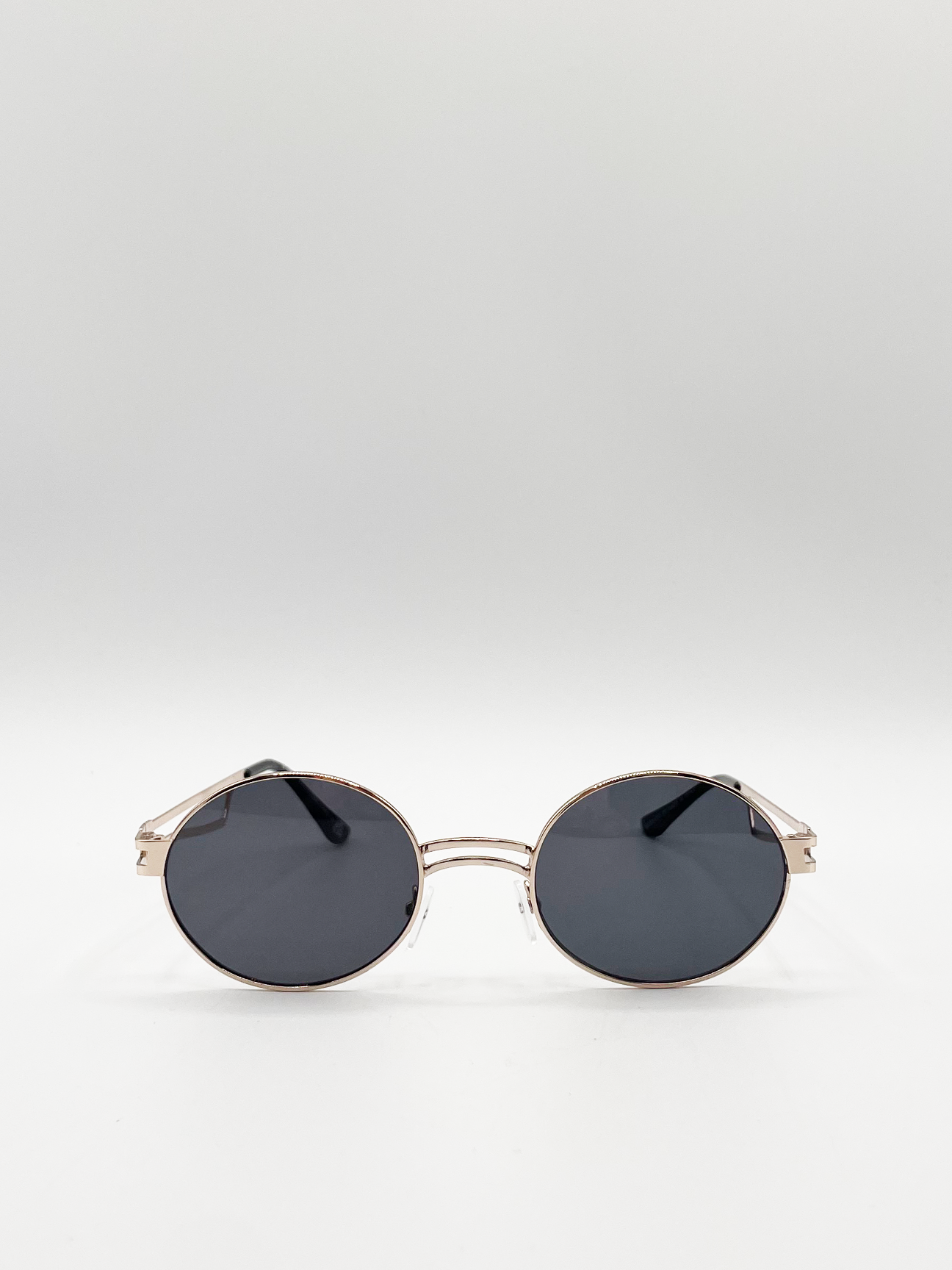 Svnx Gold/Black Retro Round Sunglasses In - One Size - Image 2