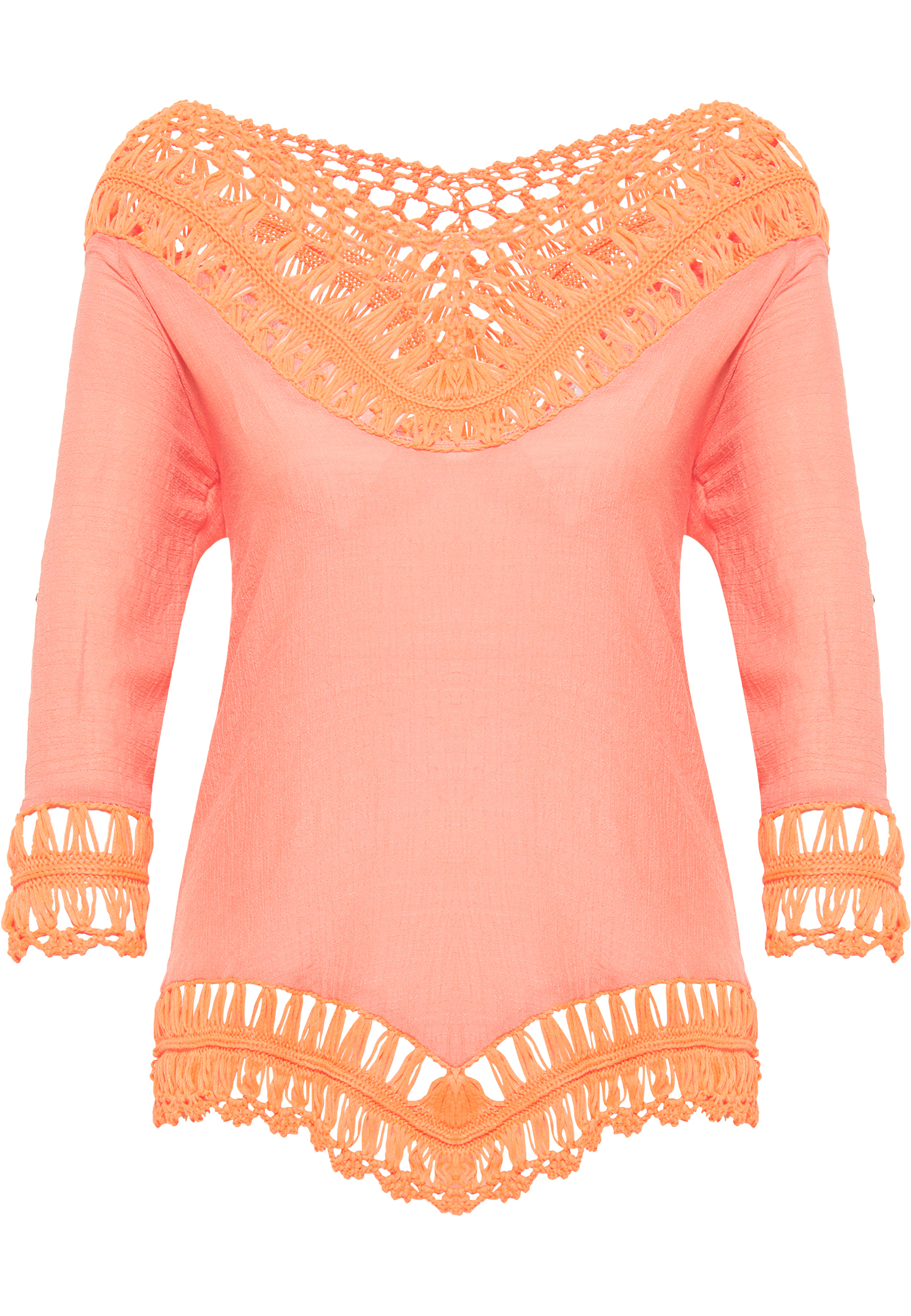 Thumbnail - IZIA Tunique avec partie crochetée mahisha