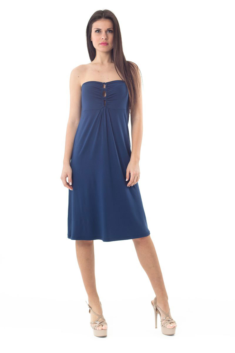 Trägerloses A-Linien-Kleid M