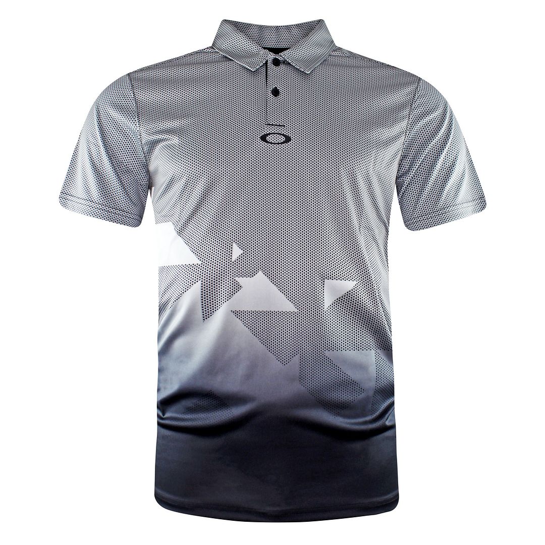 Thumbnail - Oakley Castared Hellgrau Herren Offset Urban Golf Polo Shirt 433689 02e