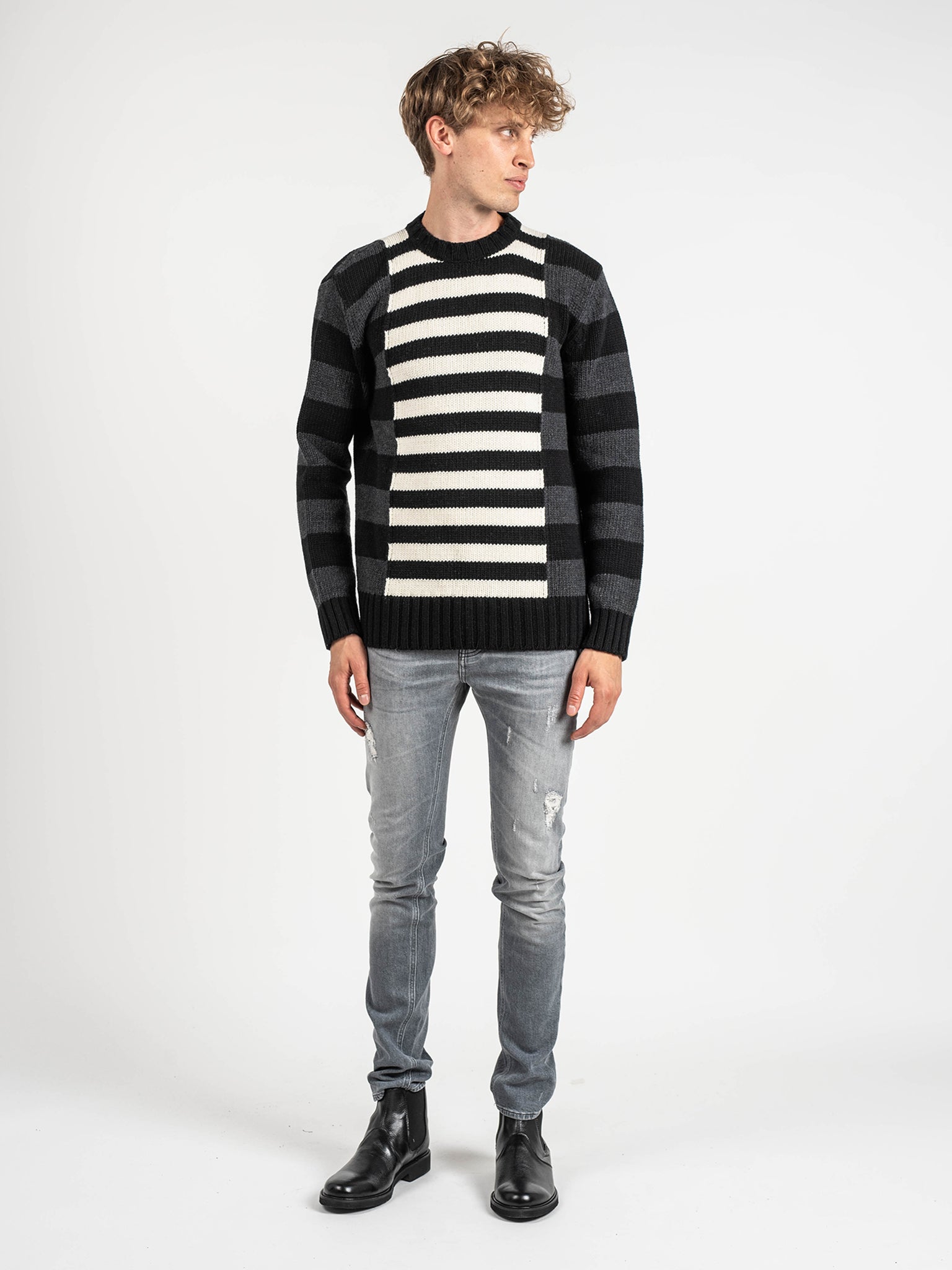 Les hommes Pullover Herr stickade tröjor – bild 2