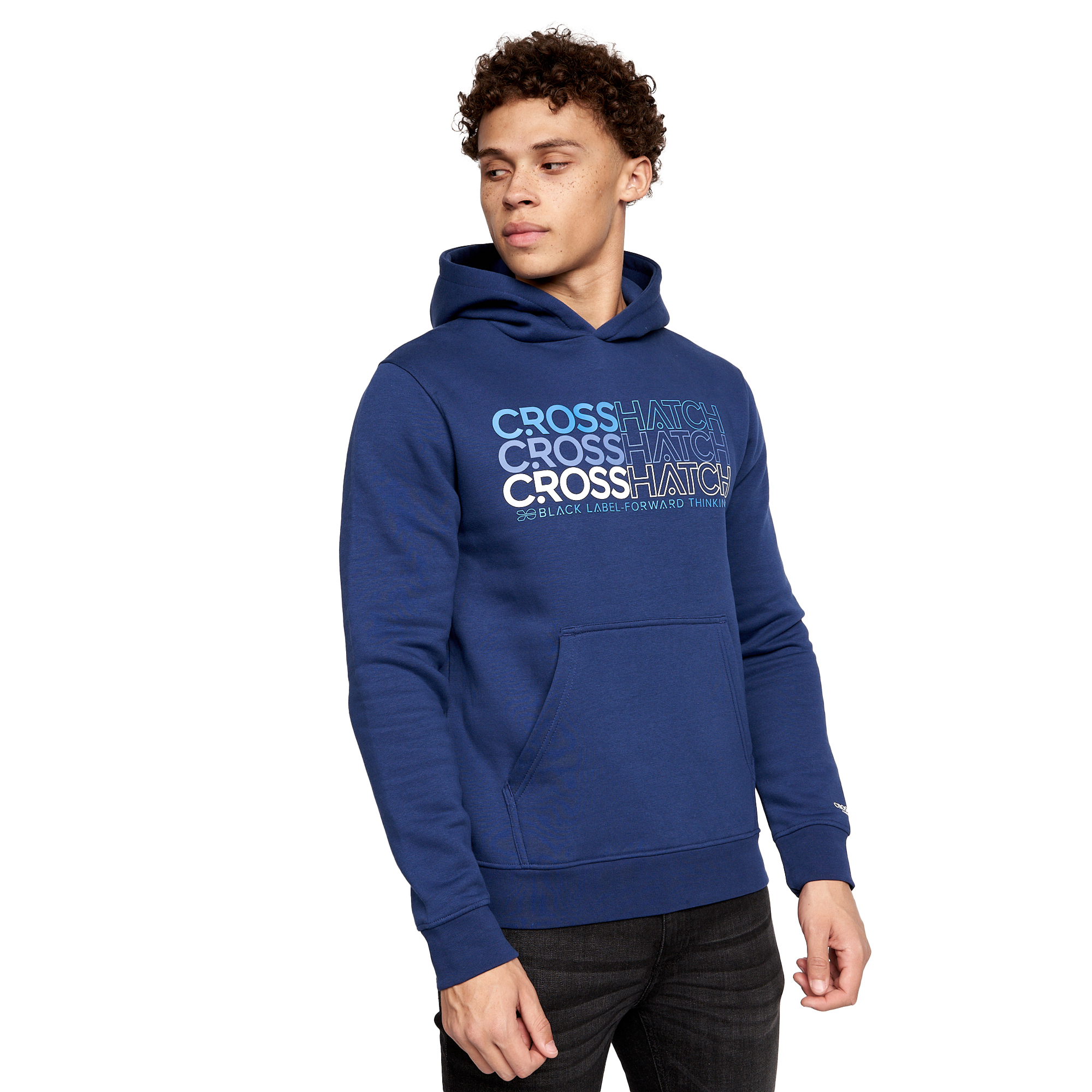Crosshatch Mens Larmen Hoodie (Förpackning med 2) (Marinblå) herr – bild 2
