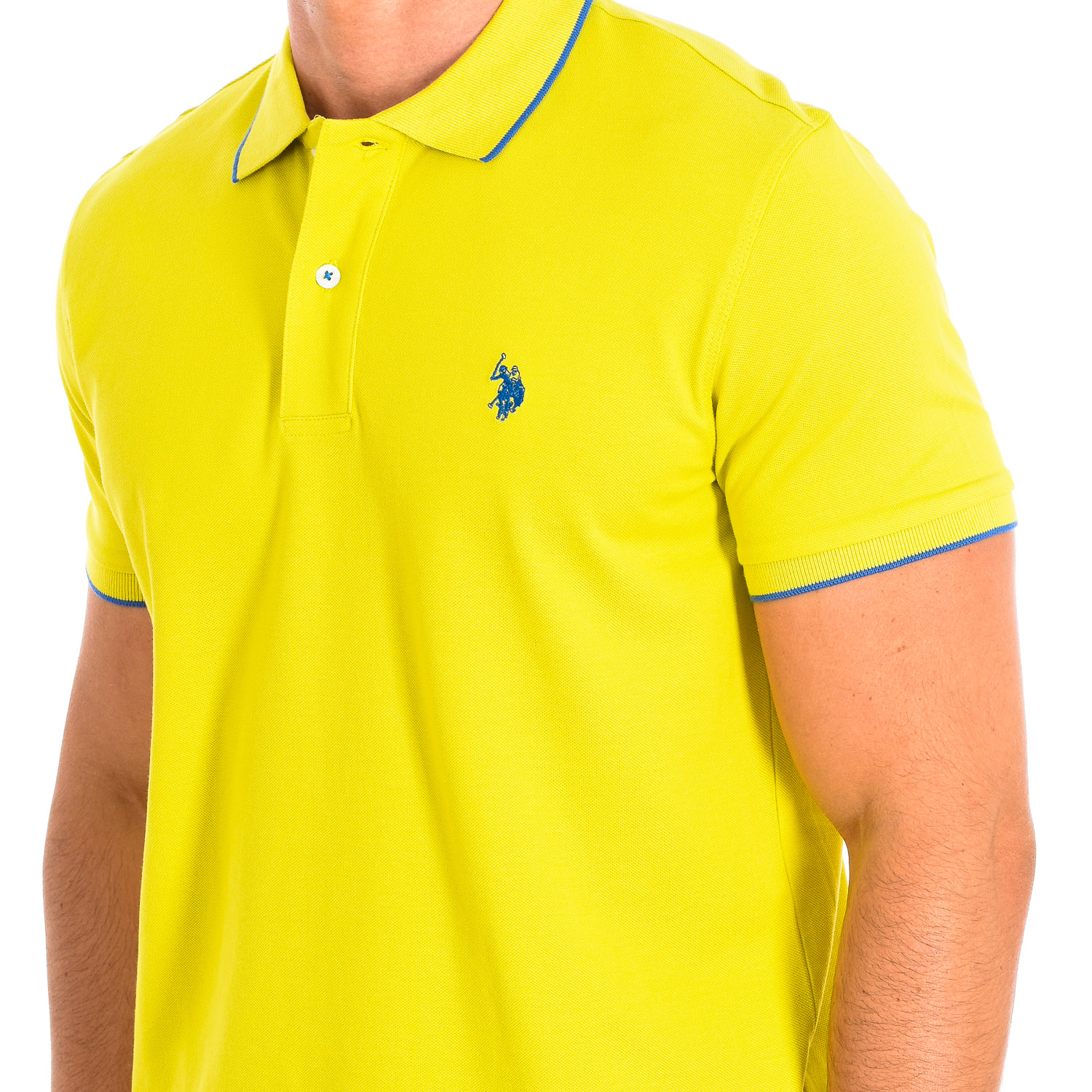 US Polo Assn KORY Kortärmad Polo med kontrastfärgad kavajkrage 64782 man pikéer herr – bild 2