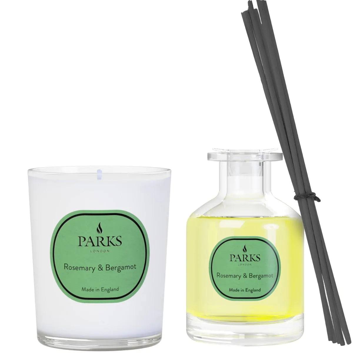 Thumbnail - Rosmarin & Bergamotte 180G Kerze & 100ml Diffusor Set