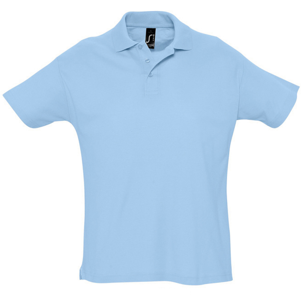 Thumbnail - SOLS Herren Sommer II Pique Kurzarm-Poloshirt (Himmelblau)