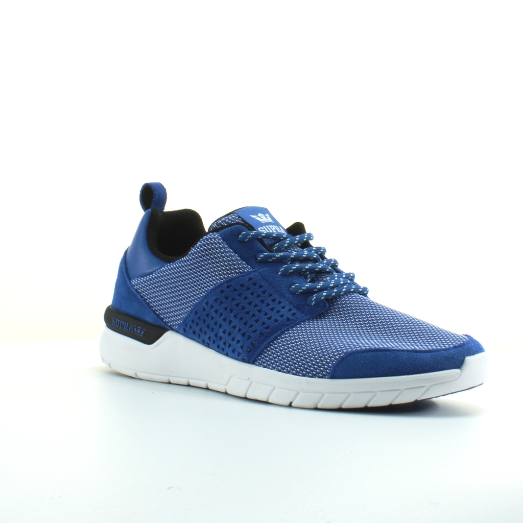 Supra Scissor Blue Textile Mens Lace Up Running Trainers 08027 442 låga sneakers herr – bild 2