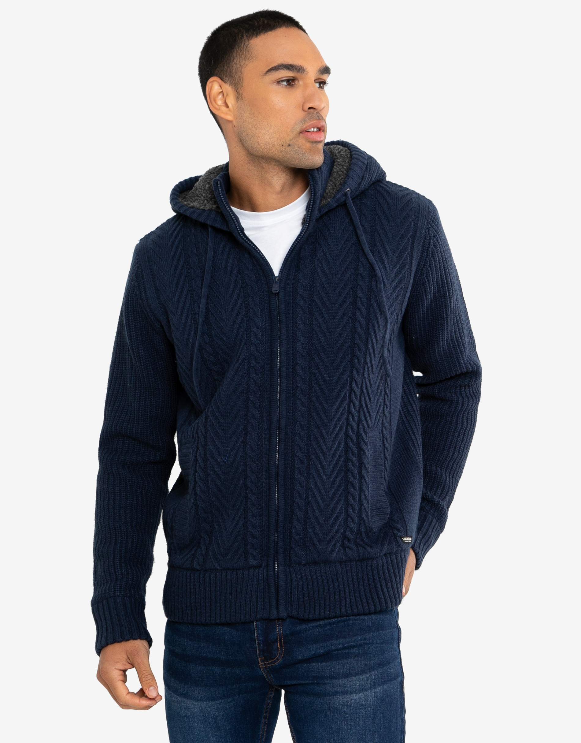 Thumbnail - Threadbare Strickjacke Navy