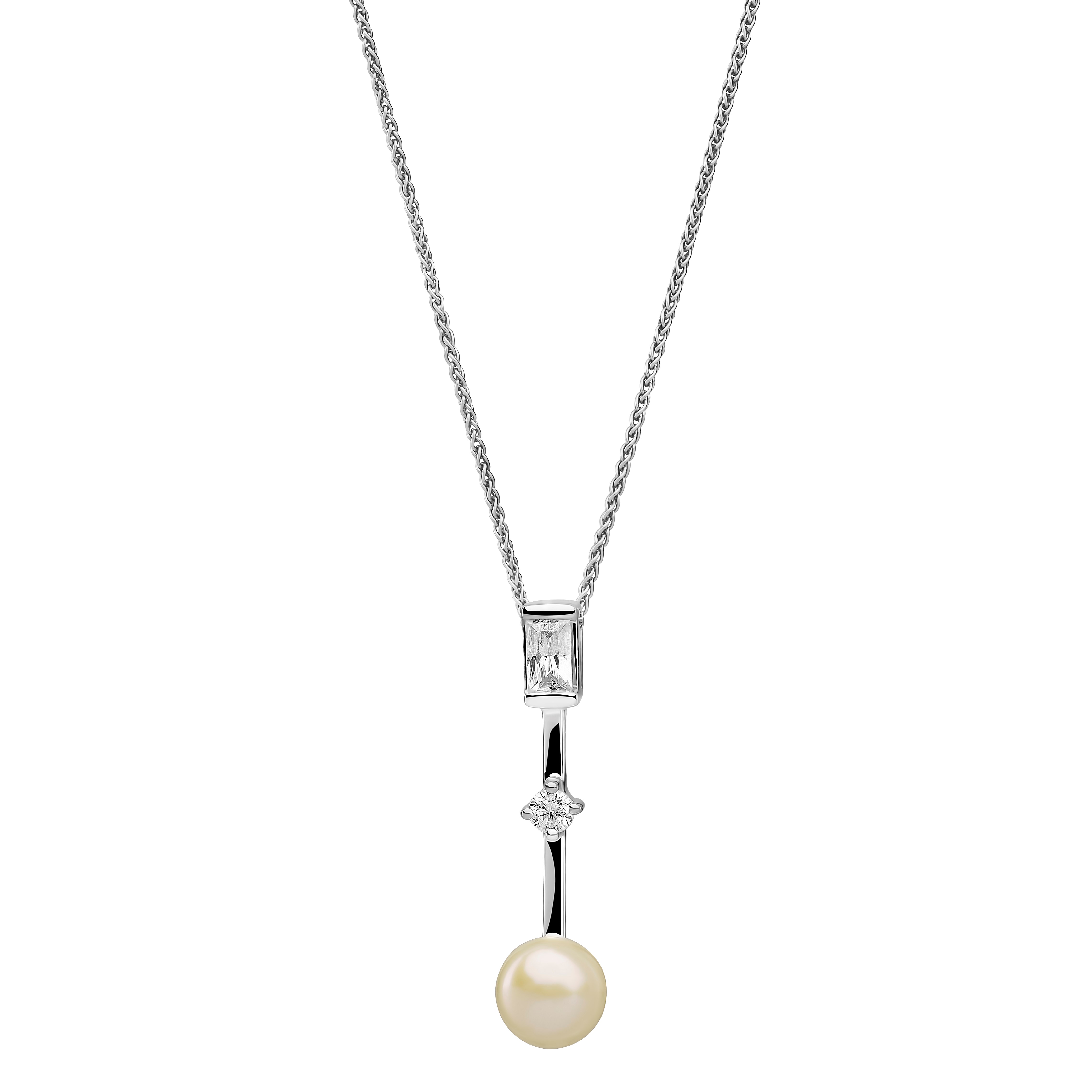 Orphelia 'Maxime' Damenkette mit Anhänger aus 925er Sterlingsilber – Silber ZH-7514