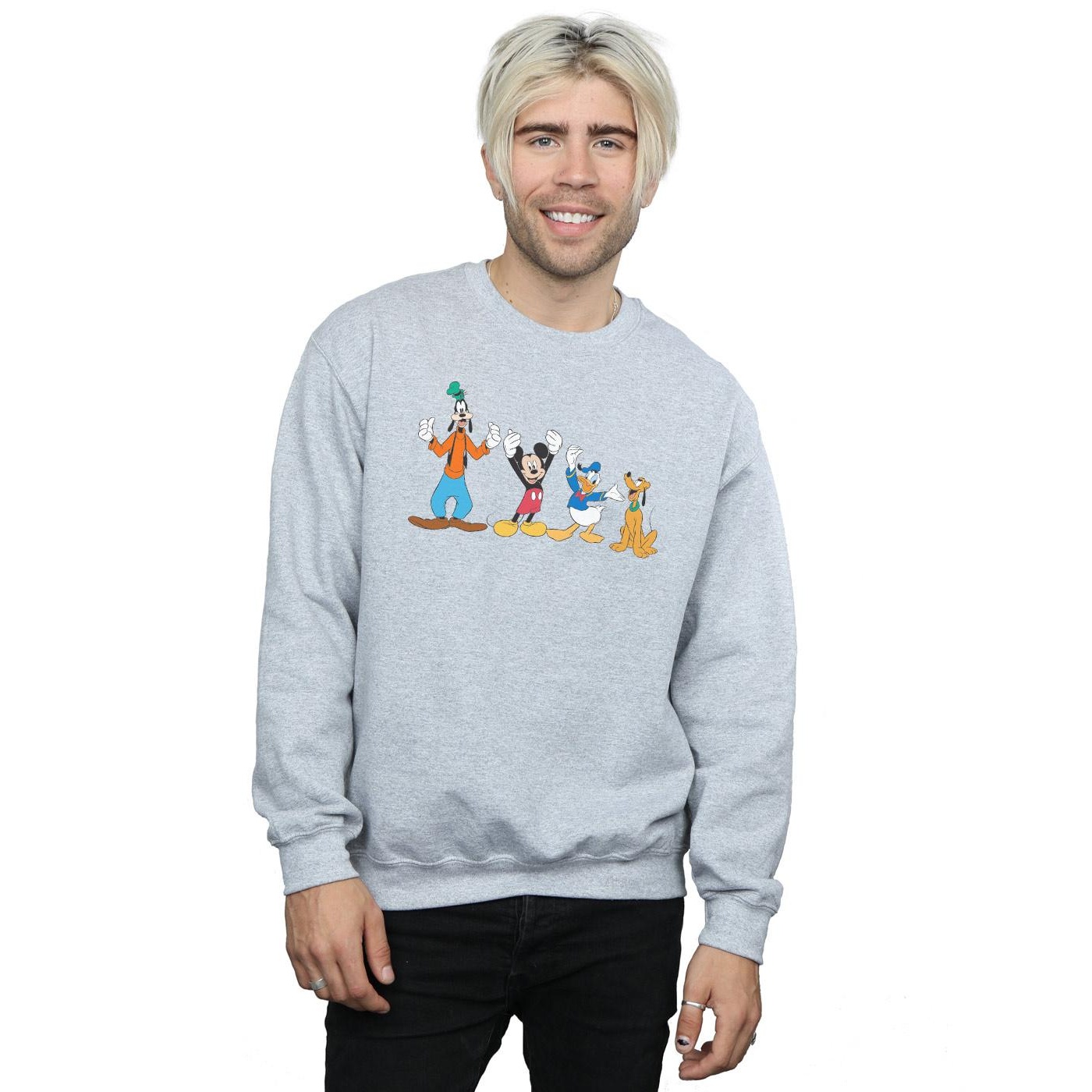 Disney Mens Mickey Mouse Friends Sweatshirt (Sports Grey) herr – bild 2