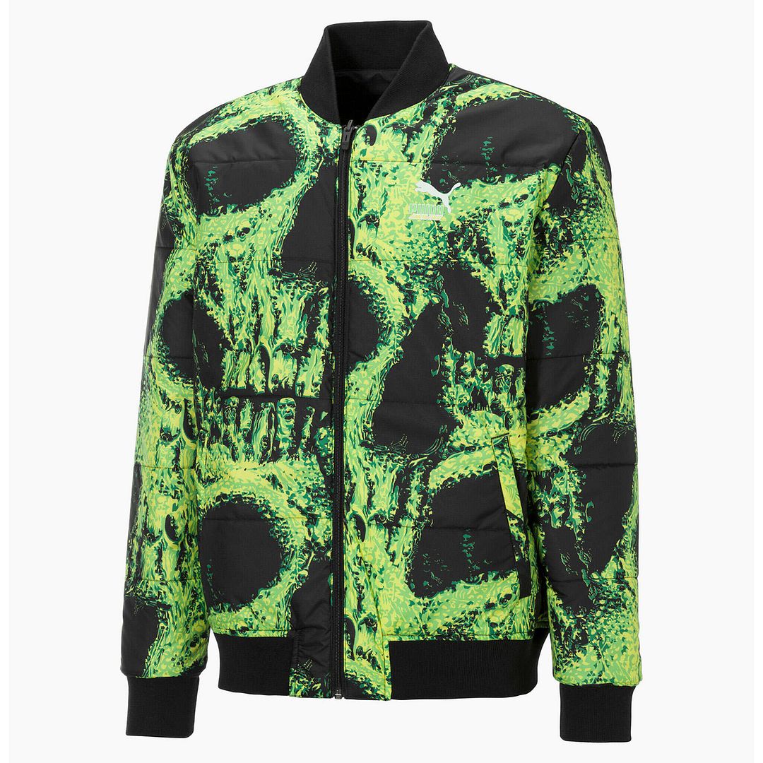 Puma x Santa Cruz Black Green Varsity Bomberjacka för herrar 532239 01 – bild 2