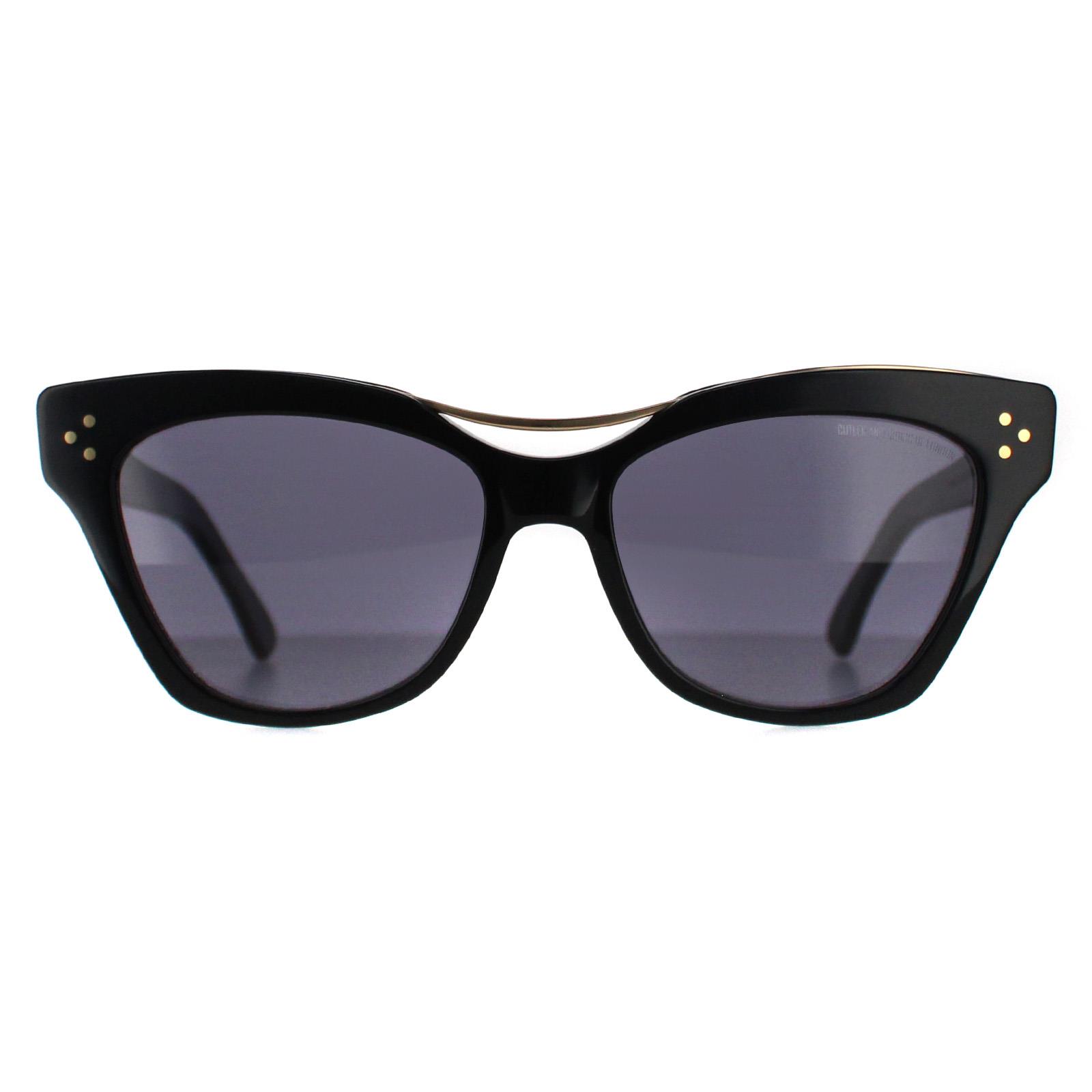 Thumbnail - Cutler und Gross Cat Eye Damen Gold Schwarz Schildpatt Blau Grau 1283