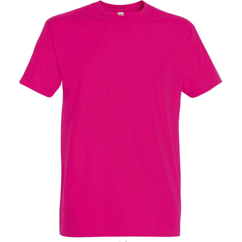 Thumbnail - SOLS Mens Imperial Heavyweight Short Sleeve T-Shirt (Fuchsia)