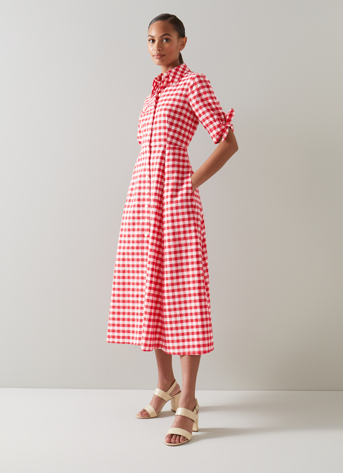 LK Saffron Dresses, Red Check