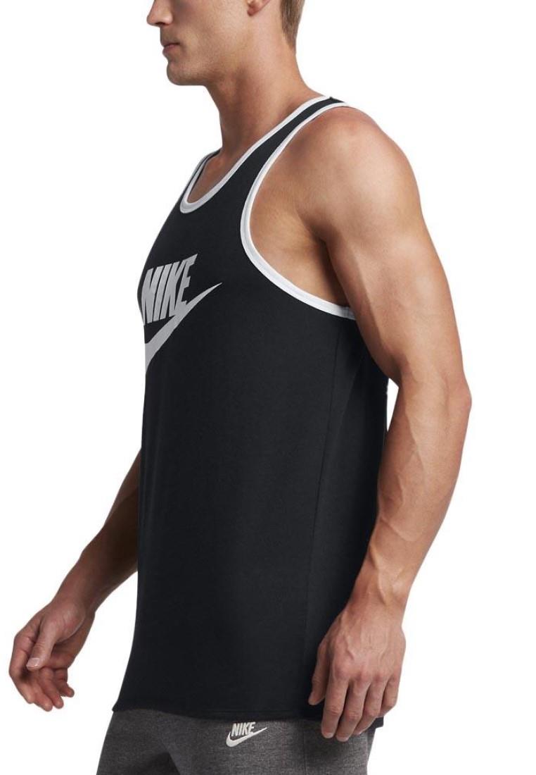 Nike Mens Vest With Large Swoosh Ace Logo In Black