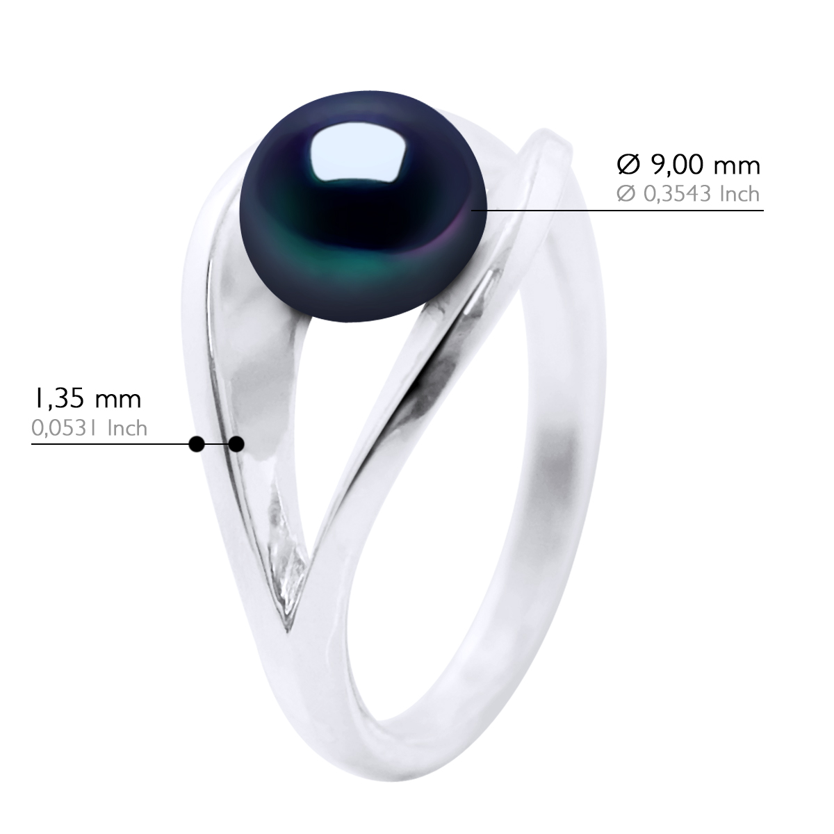 Ateliers Saint Germain Ring Äkta odlad sötvattenspärla Bonton 8-9 mm dam – bild 2