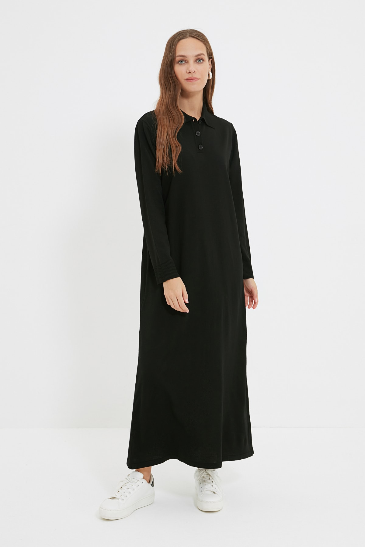 Trendyol Dam Polo neck Shift Maxi Modest Klänning – bild 2