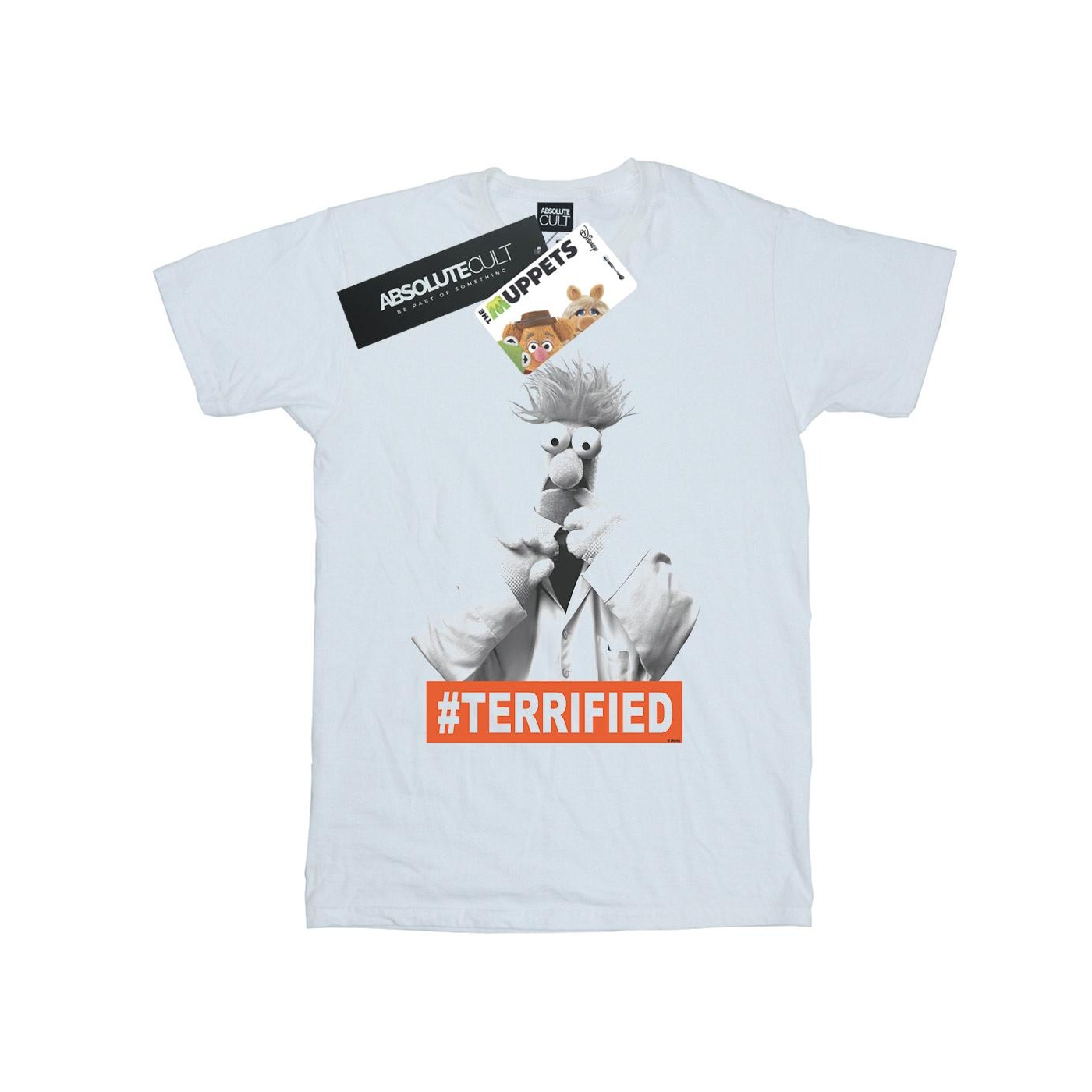 Thumbnail - Disney - "The Muppets Beaker Terrified" T-Shirt für Herren (Weiß)