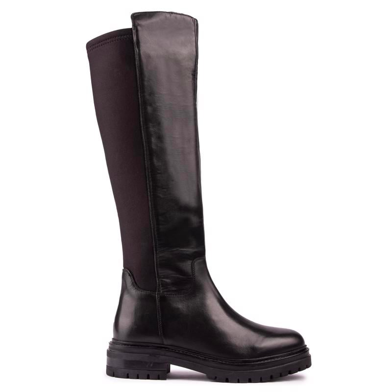 Sole Womens Gracyn Knee High Boots – Black Textile – Size UK 7