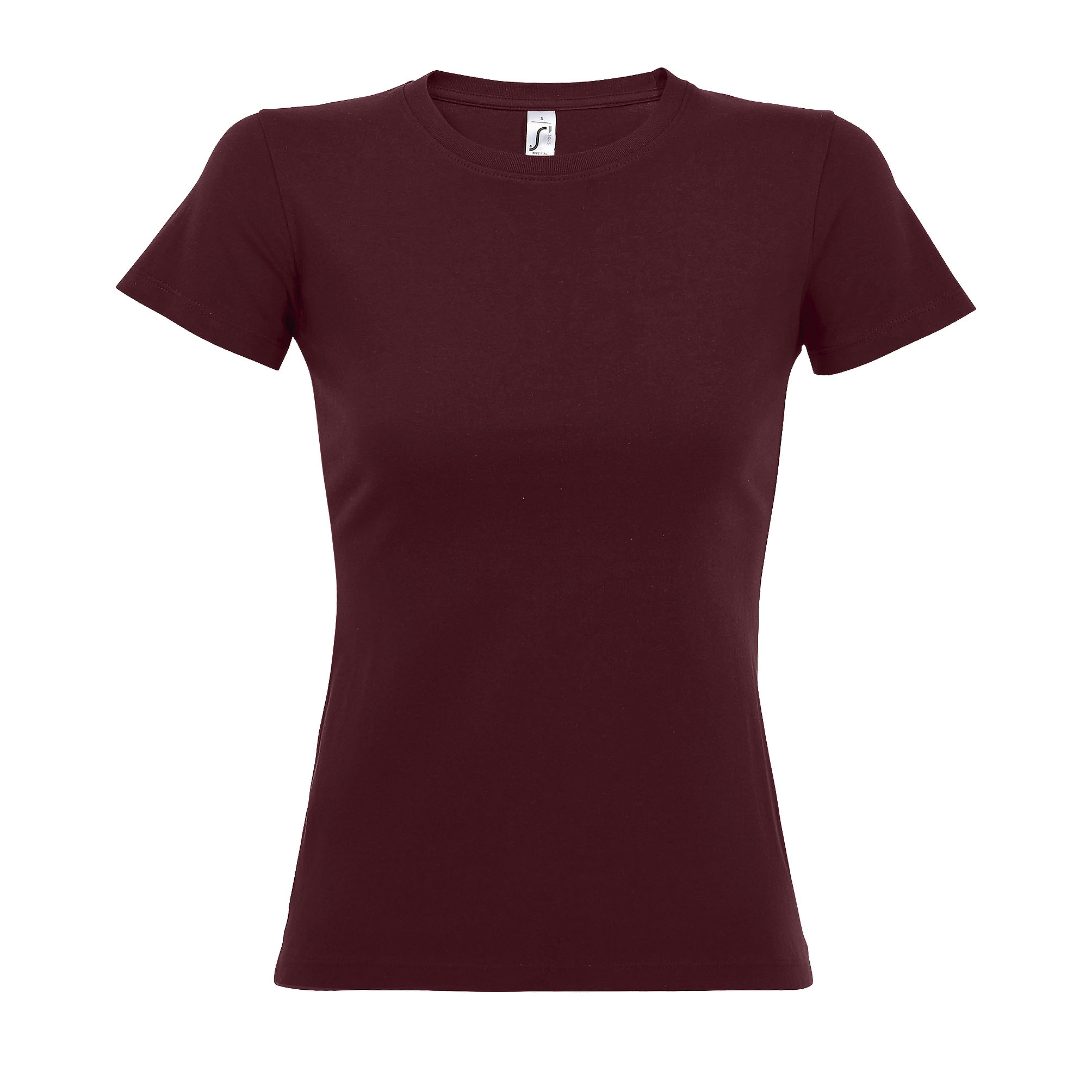 Thumbnail - SOLS Imperial Damen T-Shirt, Kurzarm, Rundhalsausschnitt (Burgunder)
