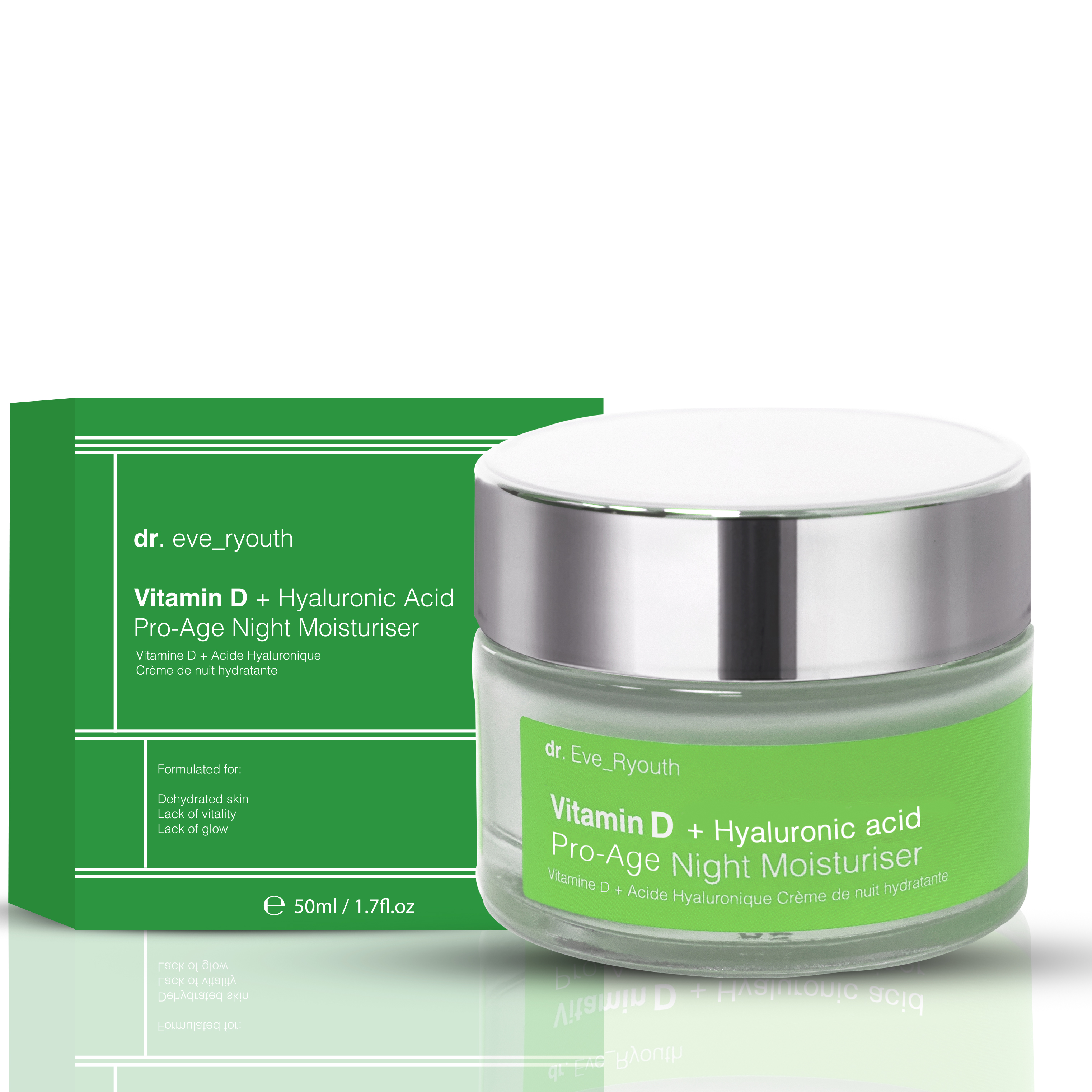 Dr Eve_Ryouth Dr.Eve_Ryouth Vitamin D + Hyaluronsyra Pro-Age Night Moisturiser ansiktskräm & serum dam – bild 2