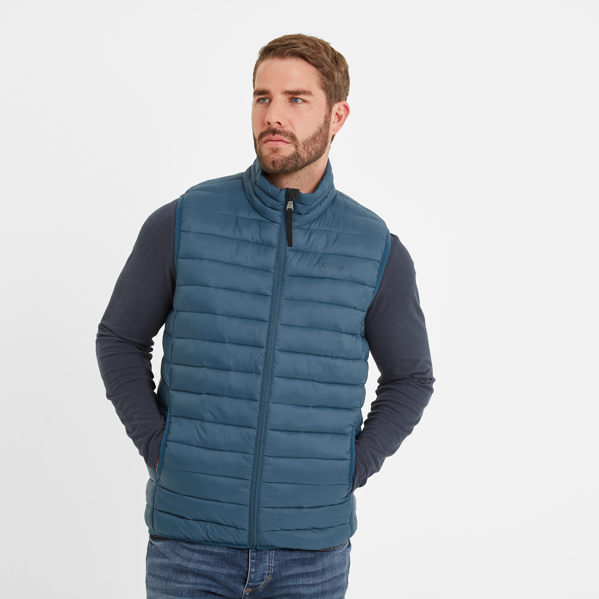 TOG24 Gibson Mens Gilet Lagoon Blue - Size Medium