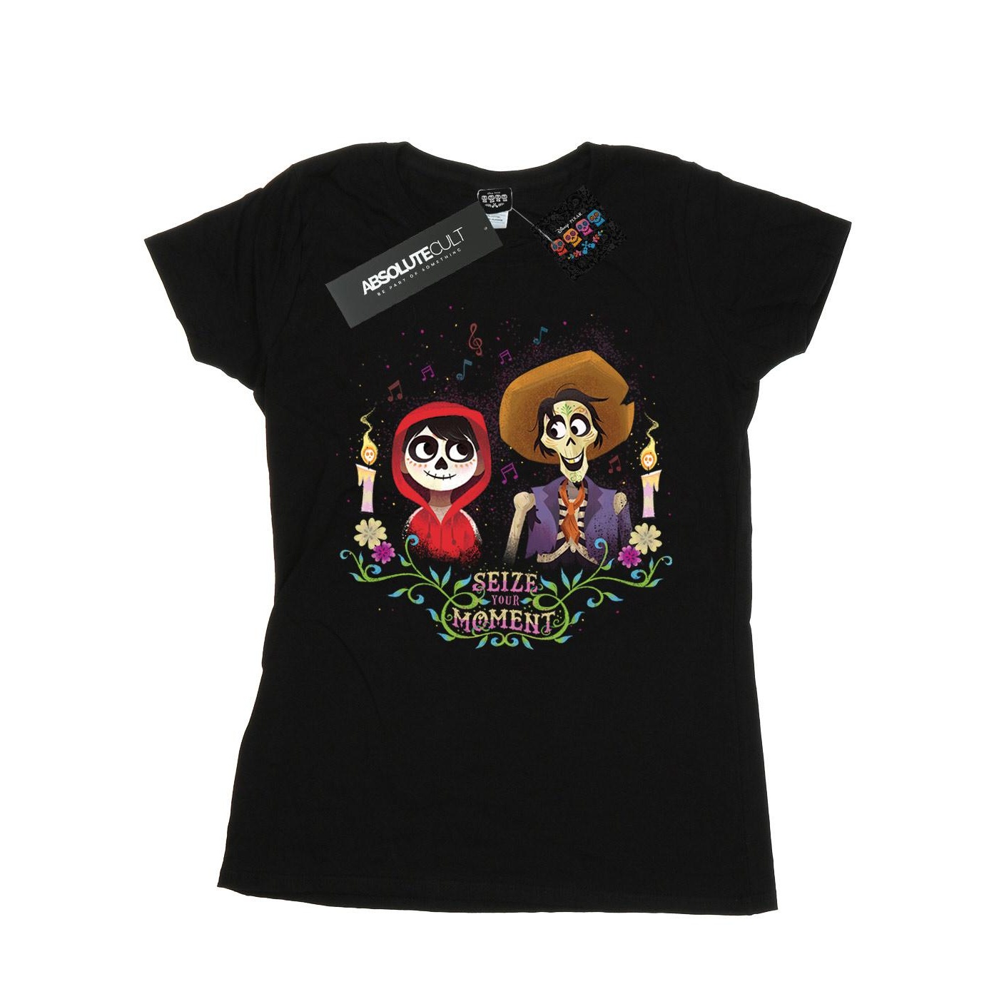 Thumbnail - Disney - "Coco Miguel And Hector" T-Shirt für Damen (Schwarz)