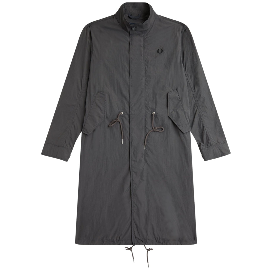 Thumbnail - Dunne Parkajacke aus Gunmetal mit geradem Saum von Fred Perry