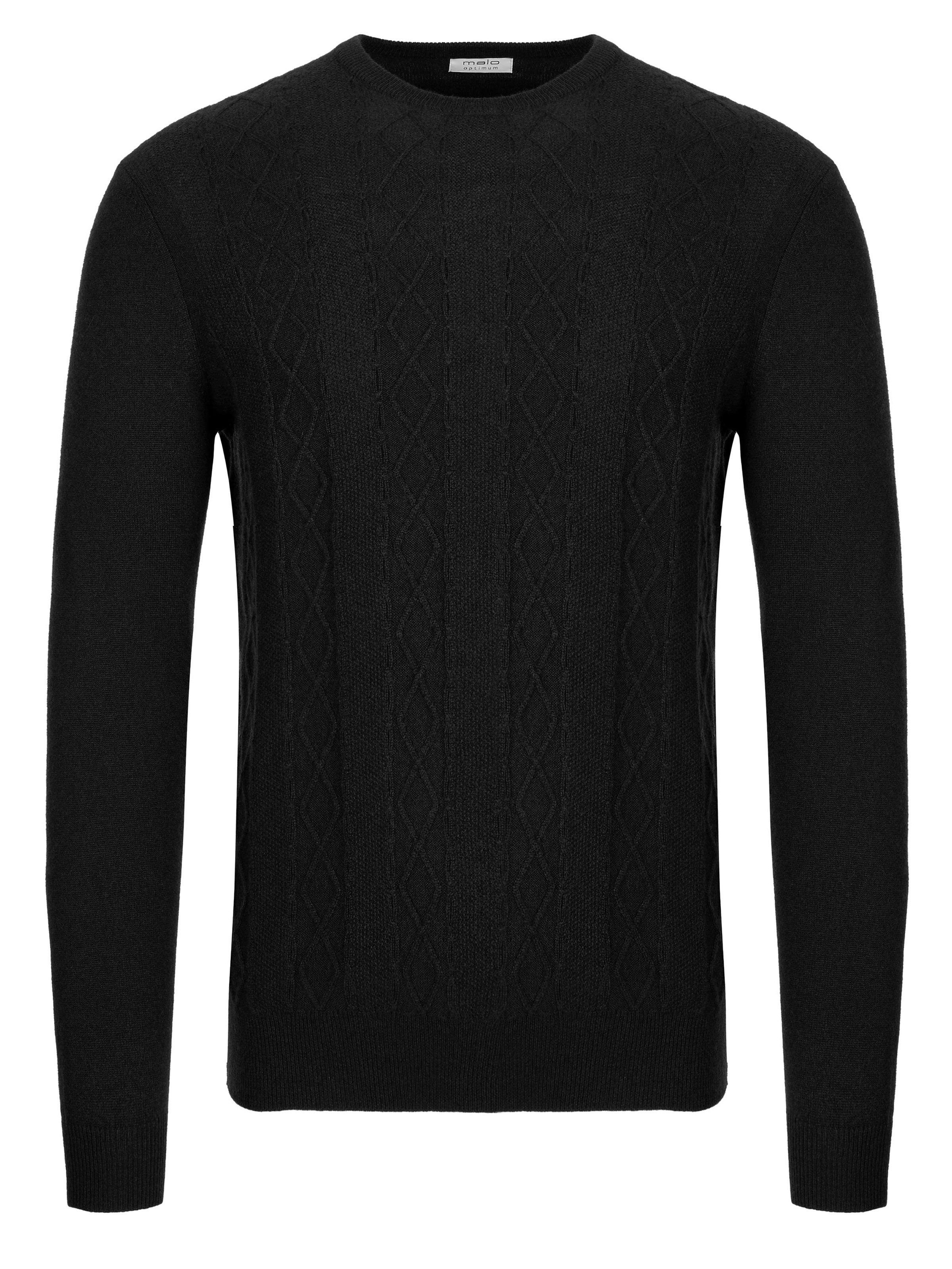 Thumbnail - Malo Optimum Kaschmir Pullover schwarz