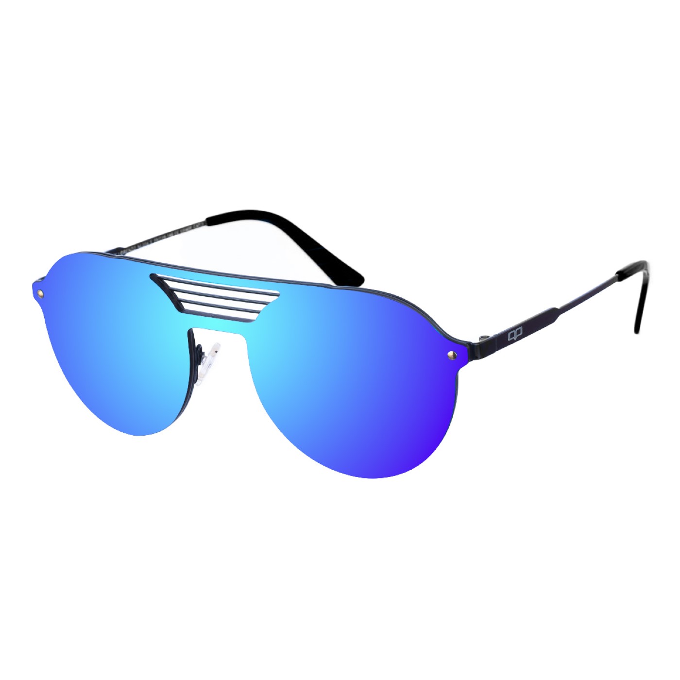 Kypers Unisex NEW LOURENZO Oval Shaped Nylon Sunglasses - Blue - One Size