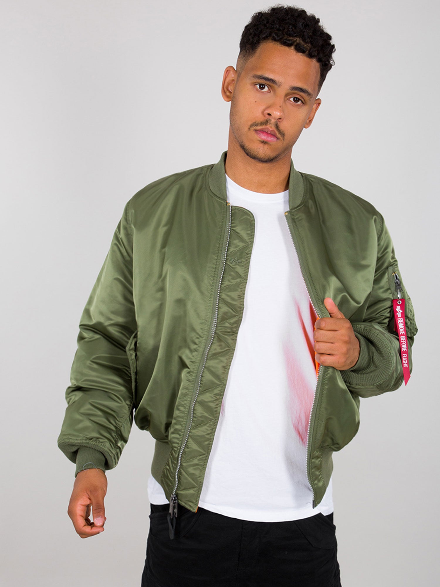 Thumbnail - Alpha Industries Men's MA-1 Bomber Jacket in Sage Green