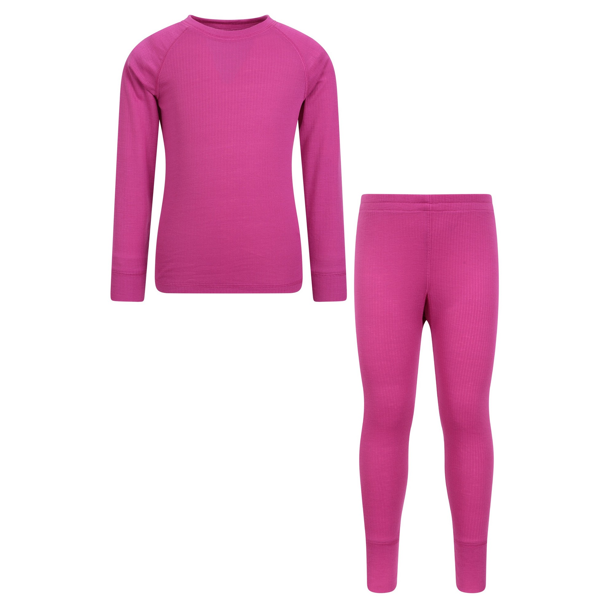 Mountain Warehouse Talus Gewone Base Layer Set voor Kinderen/Kinderen (Helder Roze)