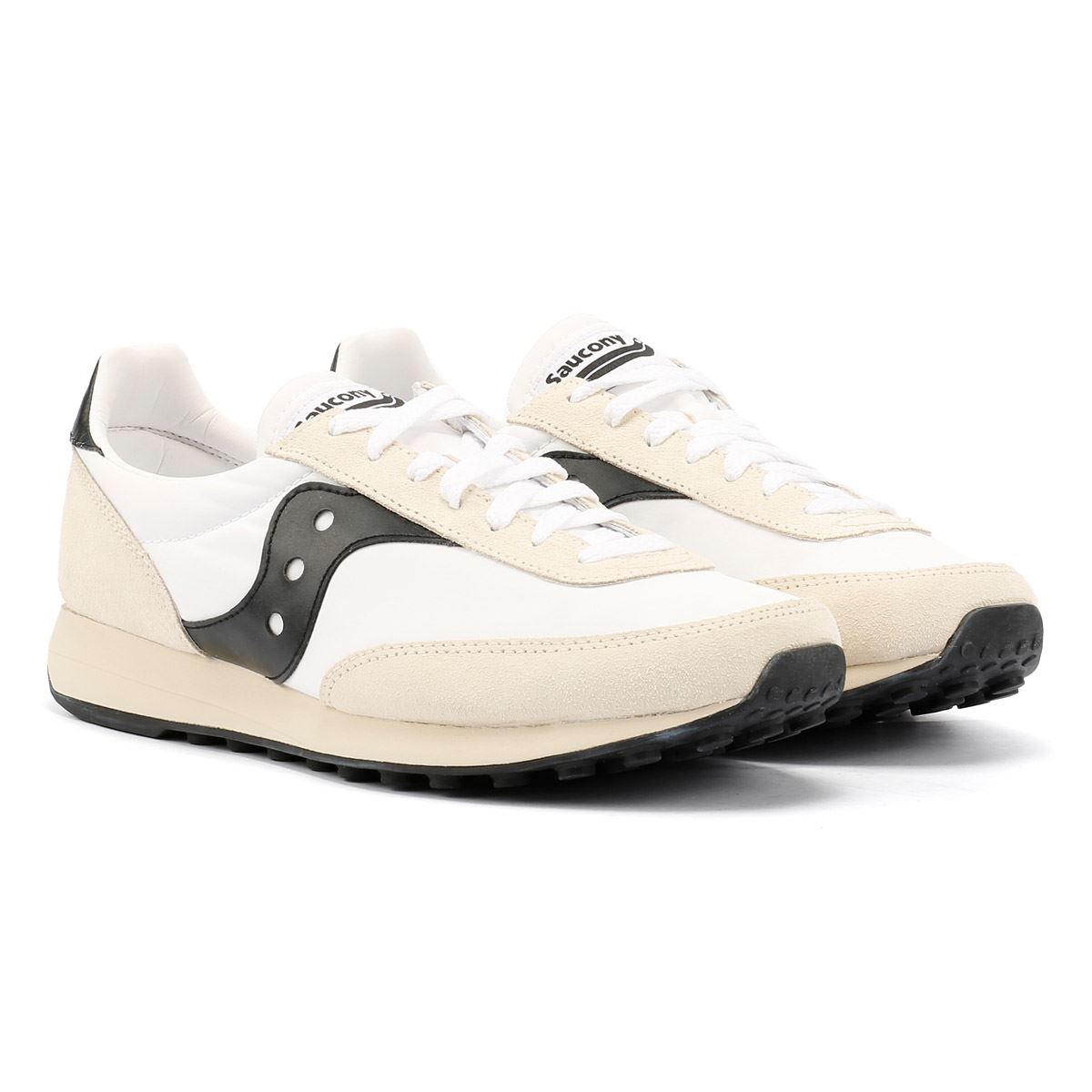 Thumbnail - Saucony Trainer 80 Wildleder Weiße Turnschuhe