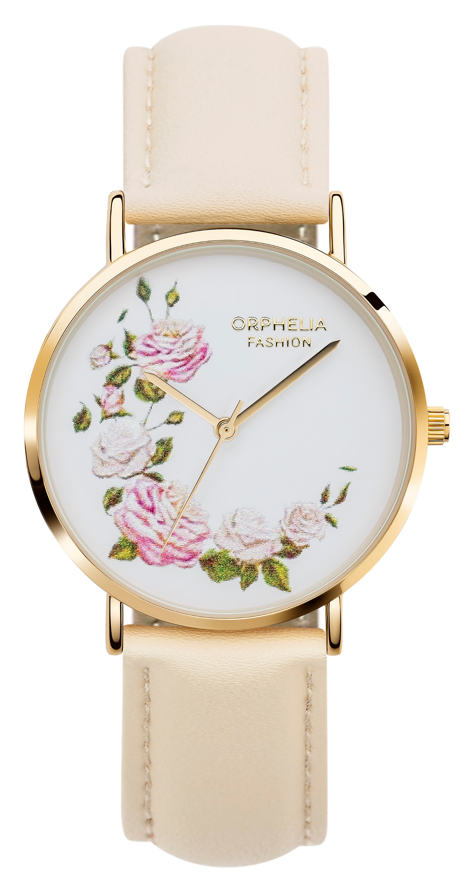 Orphelia Damen-Armbanduhr „Fashion Floral“ in Beige OF711816