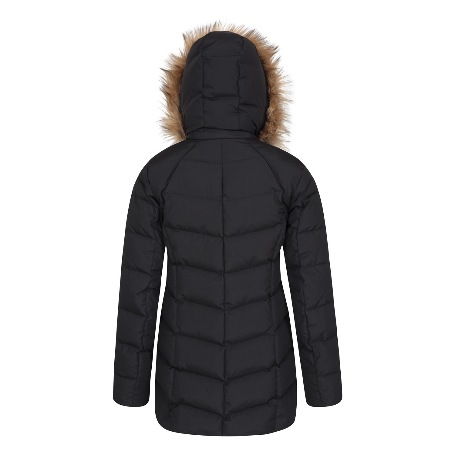 Mountain Warehou Isla II lång dunjacka för damer/kvinnor (Jet Black) – bild 2