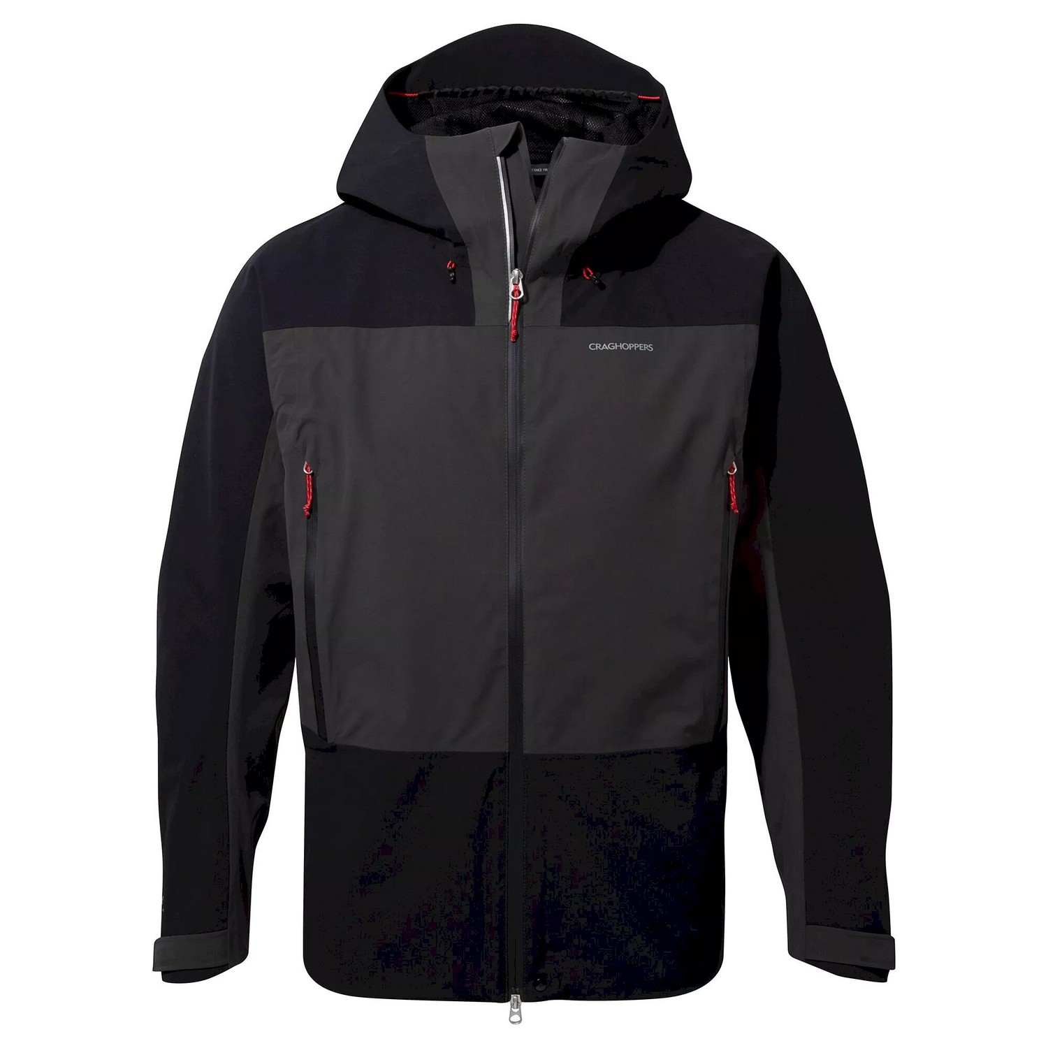 Thumbnail - Craghoppers - "Gryffin" Jacke, wasserfest für Herren (Schwarz/Schwarzer Pfeffer)