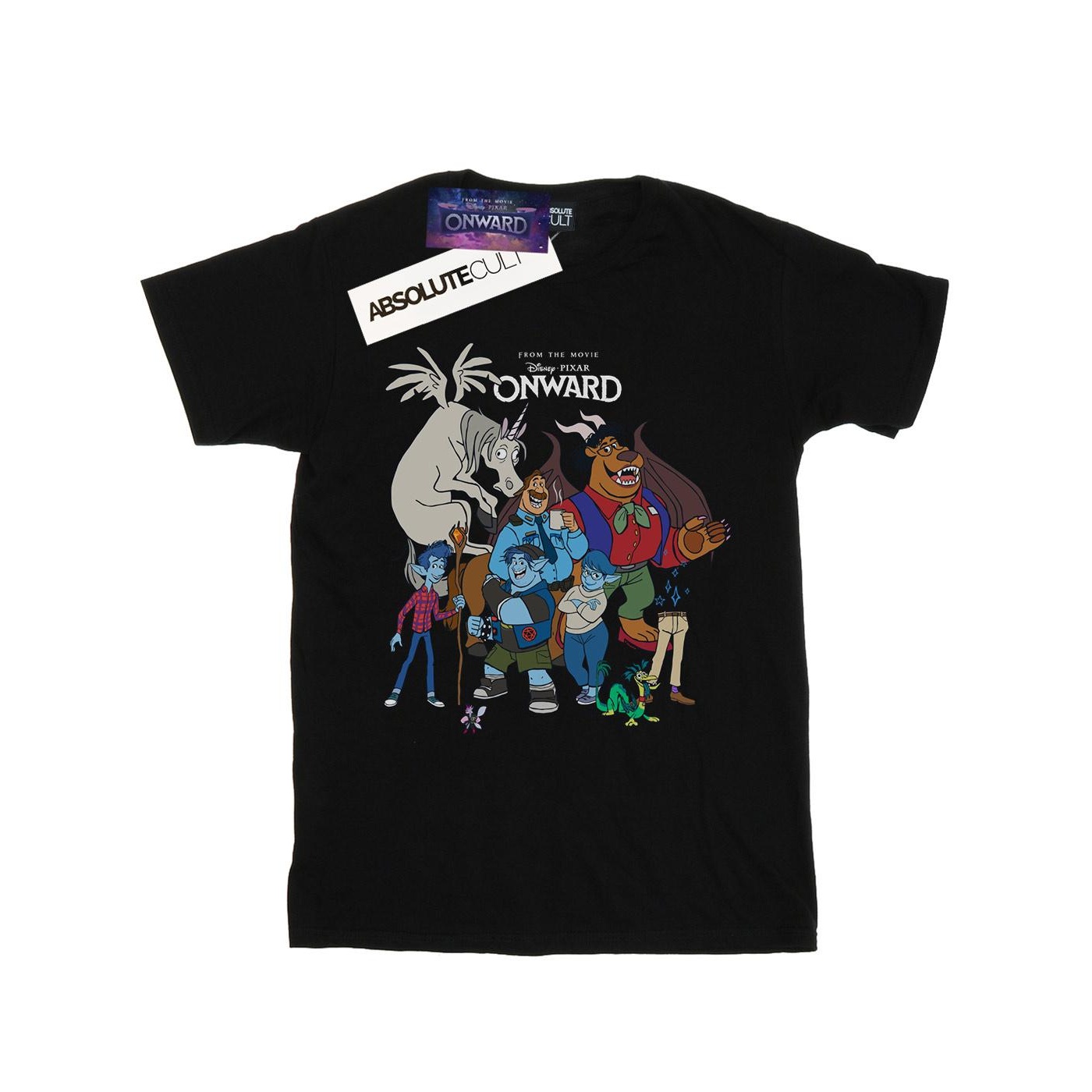 Thumbnail - Disney - "Onward Character Collage" T-Shirt für Herren (Schwarz)