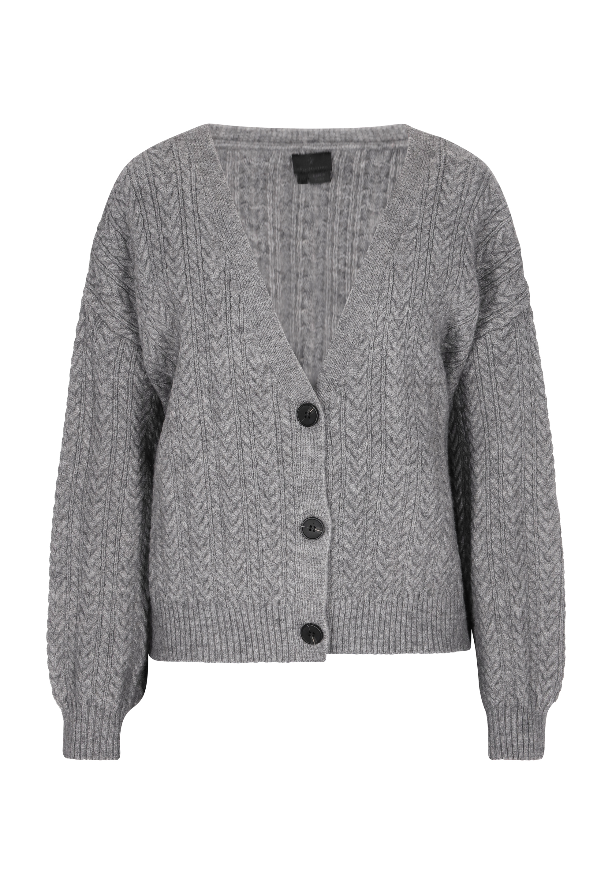 Thumbnail - Dreimaster Cardigan Damen Grau Melange