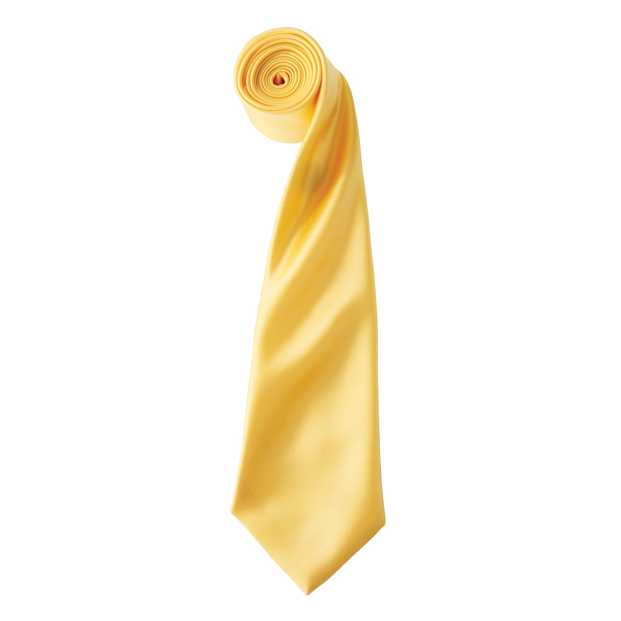 Thumbnail - Premier Mens Plain Satin Krawatte (Schmales Blatt) (Sonnenblume)
