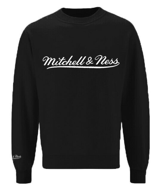 Thumbnail - Mitchell Ness Skript -Logo -Männer schwarzer Pullover