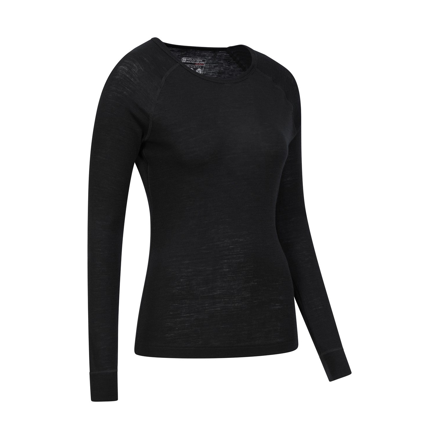 Mountain Warehou Merino II Thermal Top för dam och dam (Svart) t-shirts – bild 2