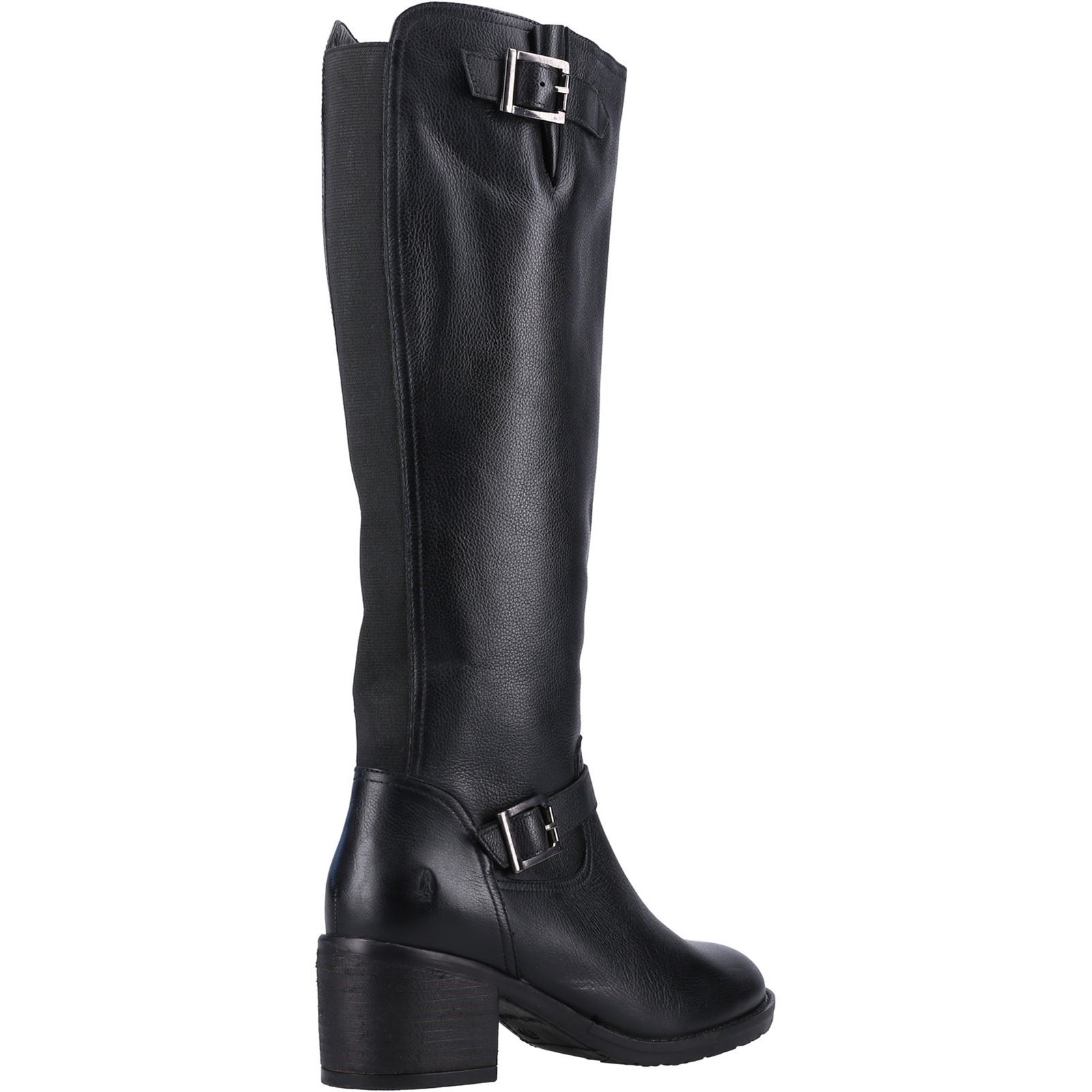 Hush Puppies Heidi Leather Damstövlar i svart läder – bild 2