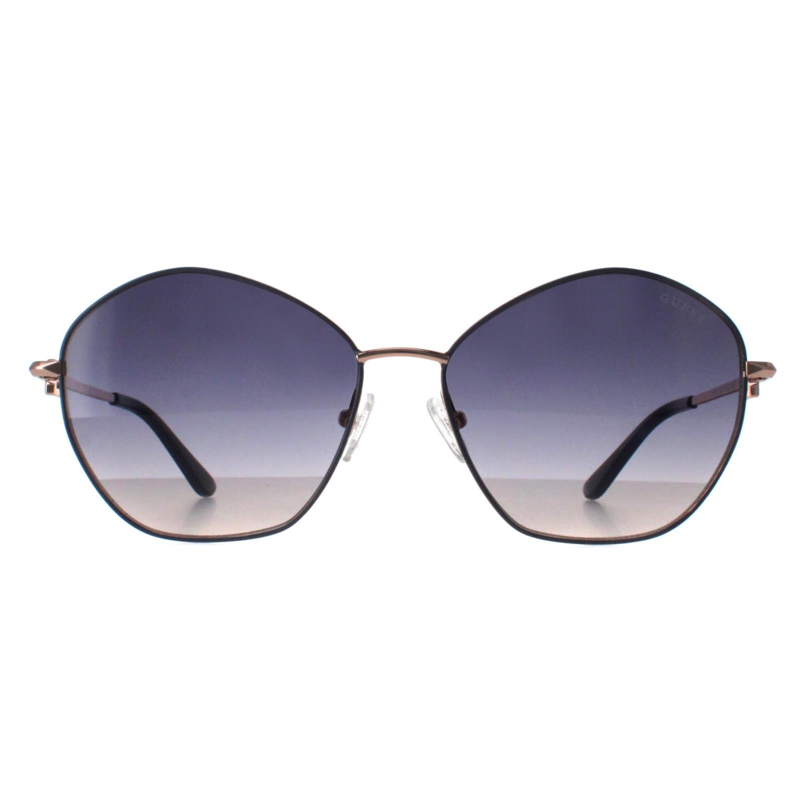Guess Square Womens Shiny Grey Gold Smoke Gradient GU7907 Metal - One Size