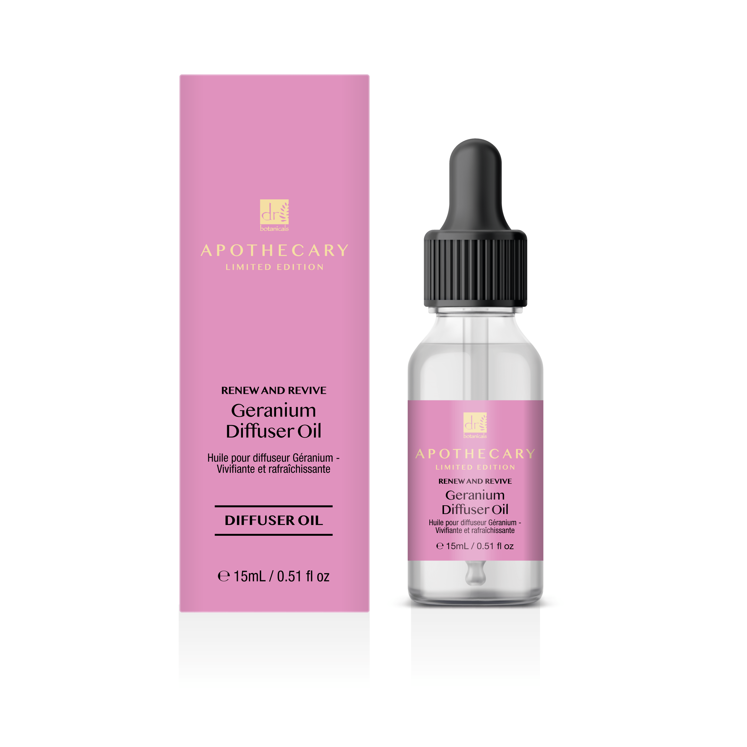 Thumbnail - Dr Botanicals Renew & Revive Geranium Diffuser Öl 15ml