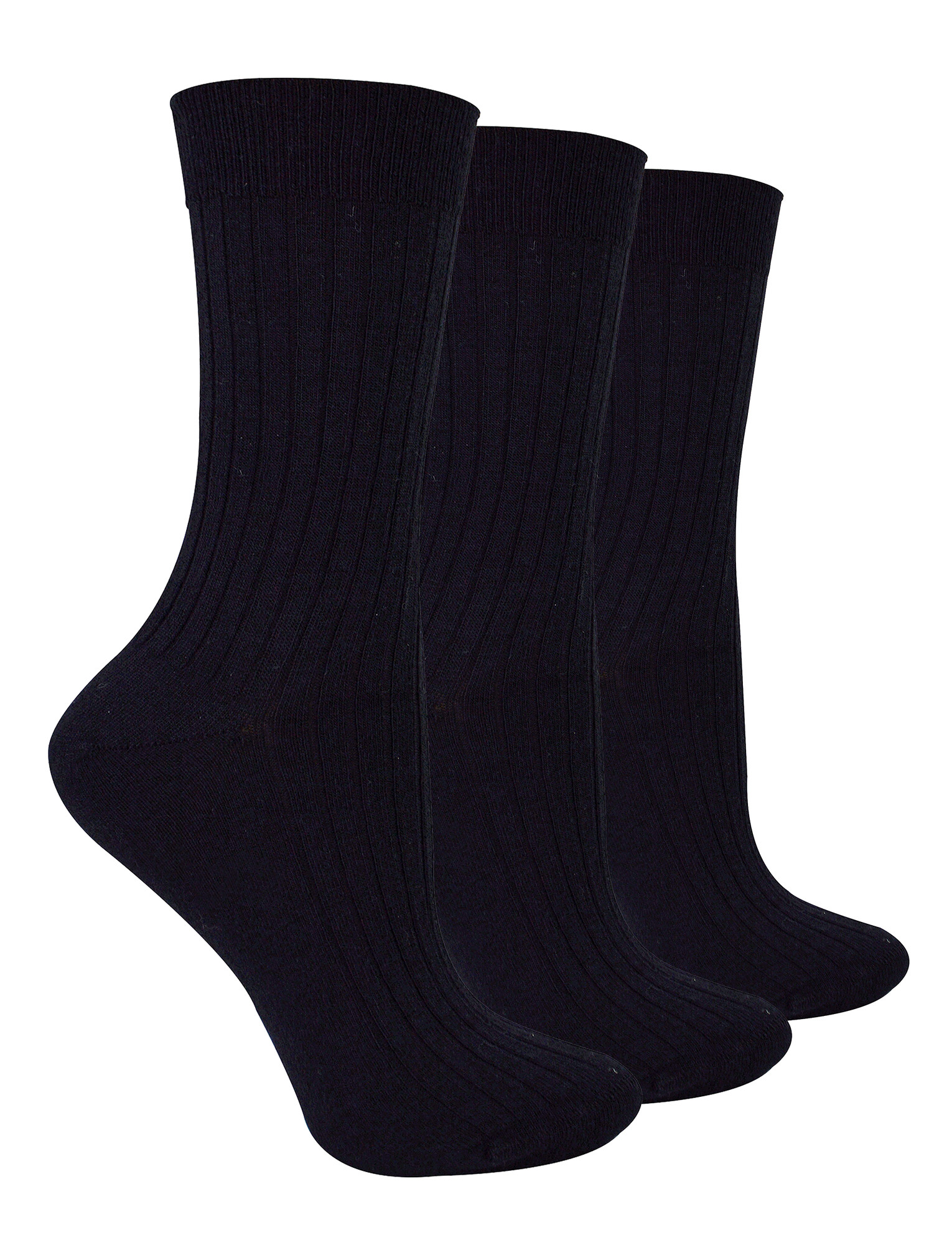 Thumbnail - 3 Paar Damen Original Merinowollsocken | Steven | Atmungsaktive dicke warme Stiefelsocken - Schwarz
